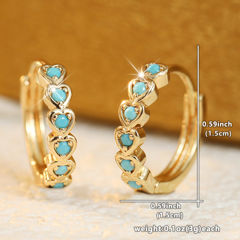 Women's Textured Copper Hollow Round Hoops Set